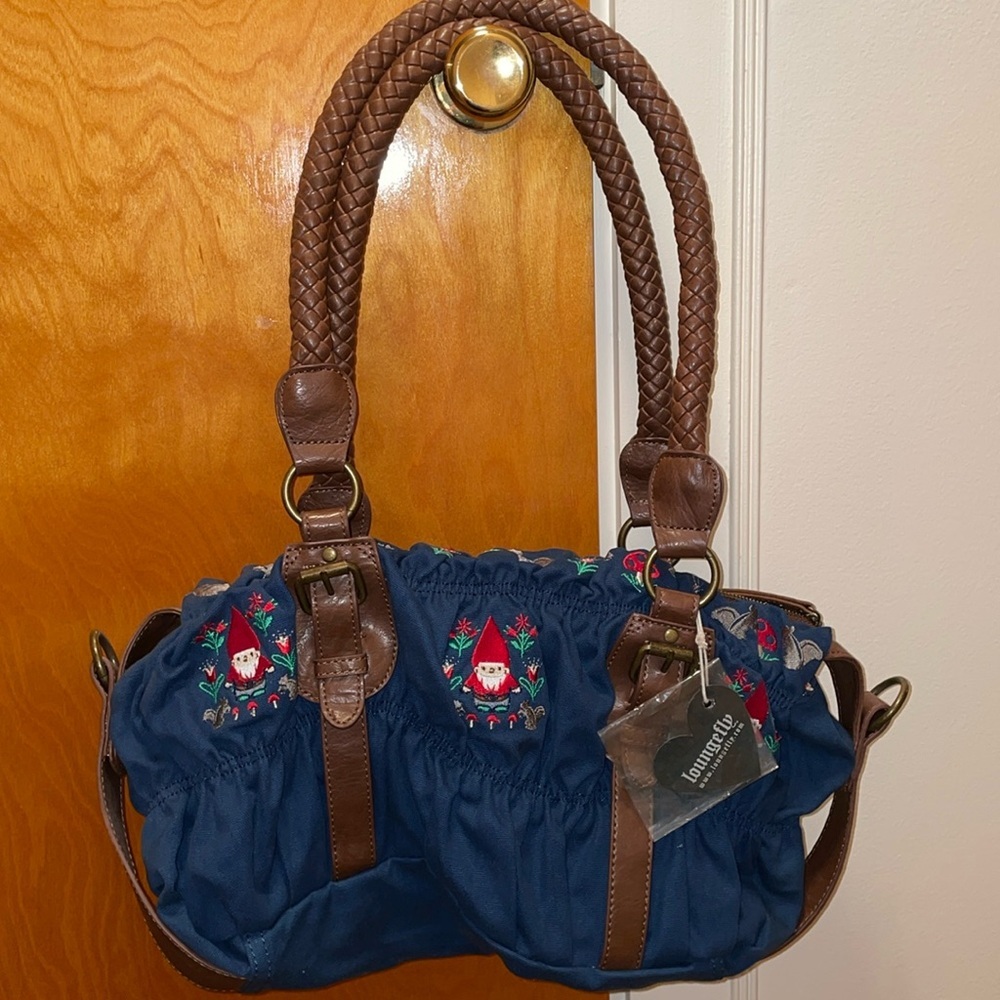 LOUNGEFLY Purse Gnome Themed with Leather Trim